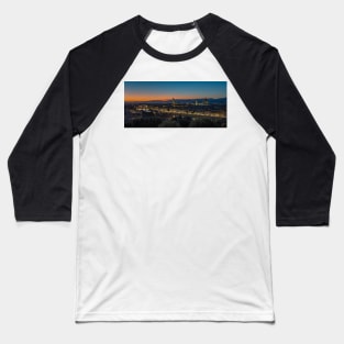 Florence City Panorama at Night Baseball T-Shirt